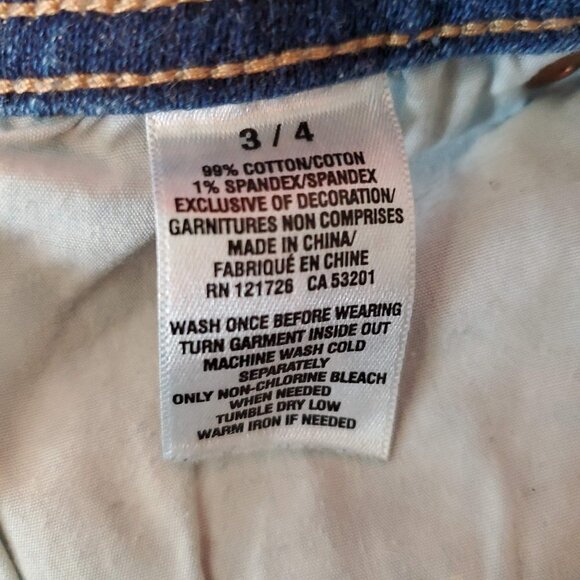 🚨003 Aeropostale Distressed Cropped Denim Capri - Picture 7 of 7